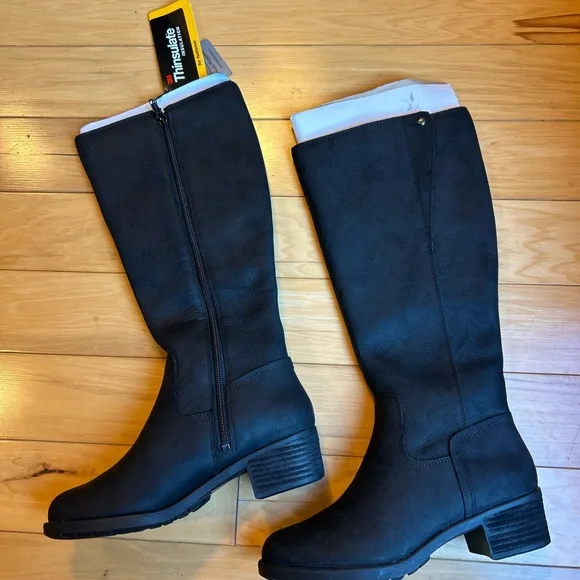 NWT Hush Puppies Black Waterproof Thinsulate Tall Women’s Boots - Picture 4 of 14